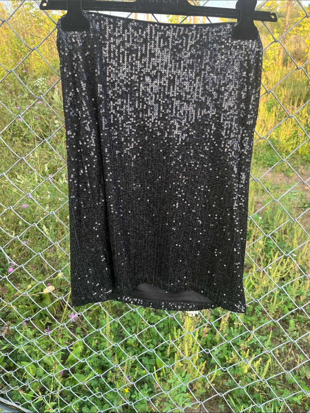 Black Sequin Pencil Skirt - Timeless Evening Shine